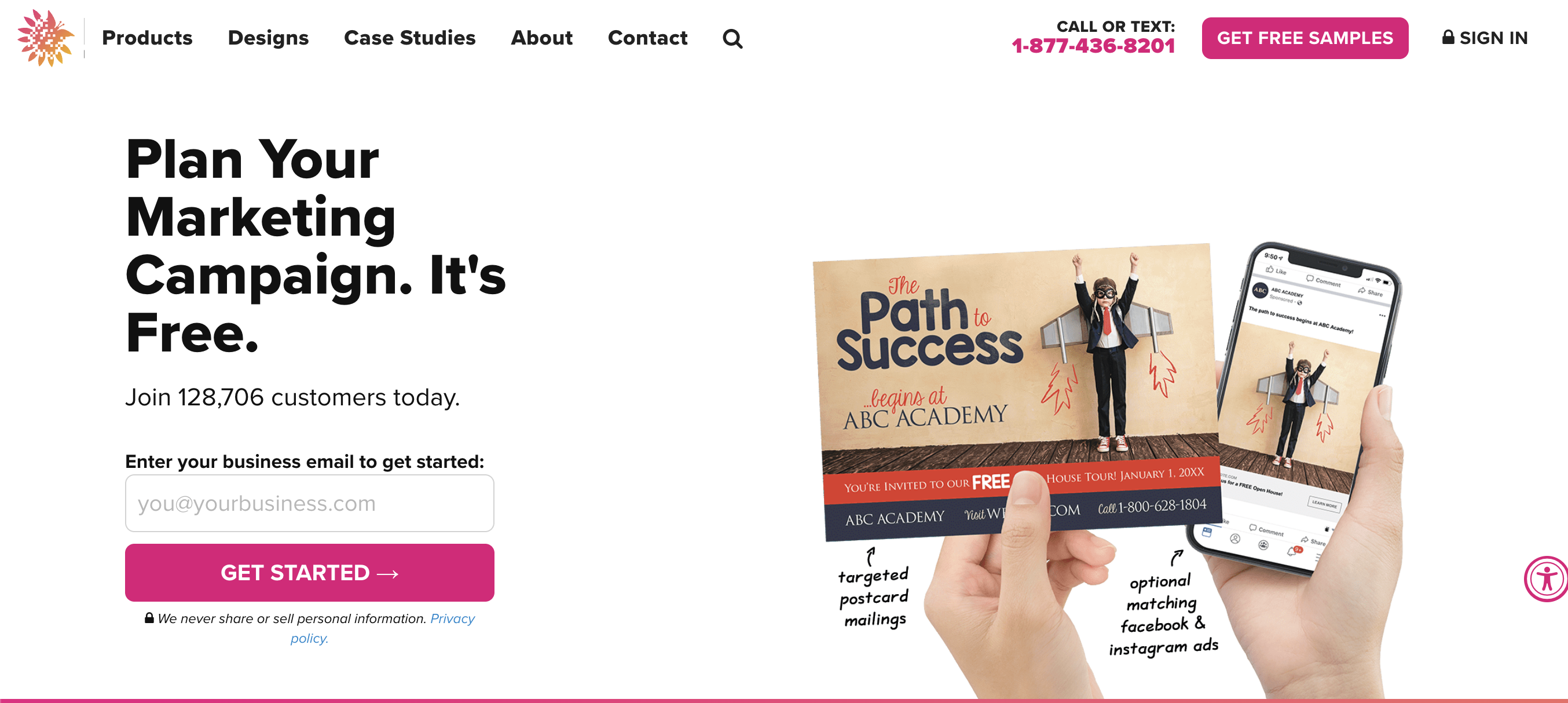 PostcardMania website homepage